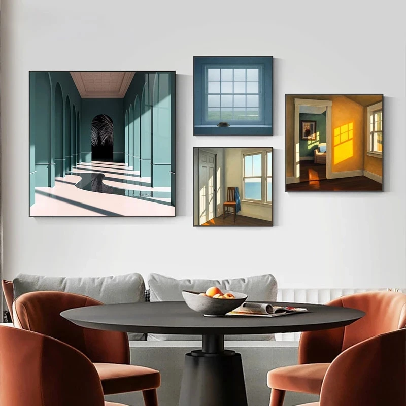 Interior Design Home Decor - Nordyckie Okno Krajobraz Zewnętrzny Obraz na