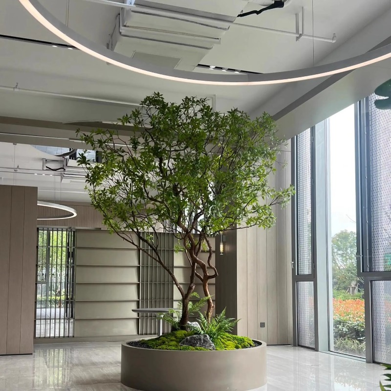 Interior Design Landscape - Sztuczna zielenina, dekoracja wnętrz salonu, bioniczna
