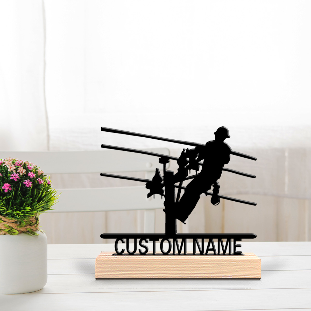 Interior Design Office - 1 szt. Stylowa, personalizowana, metalowa statuetka