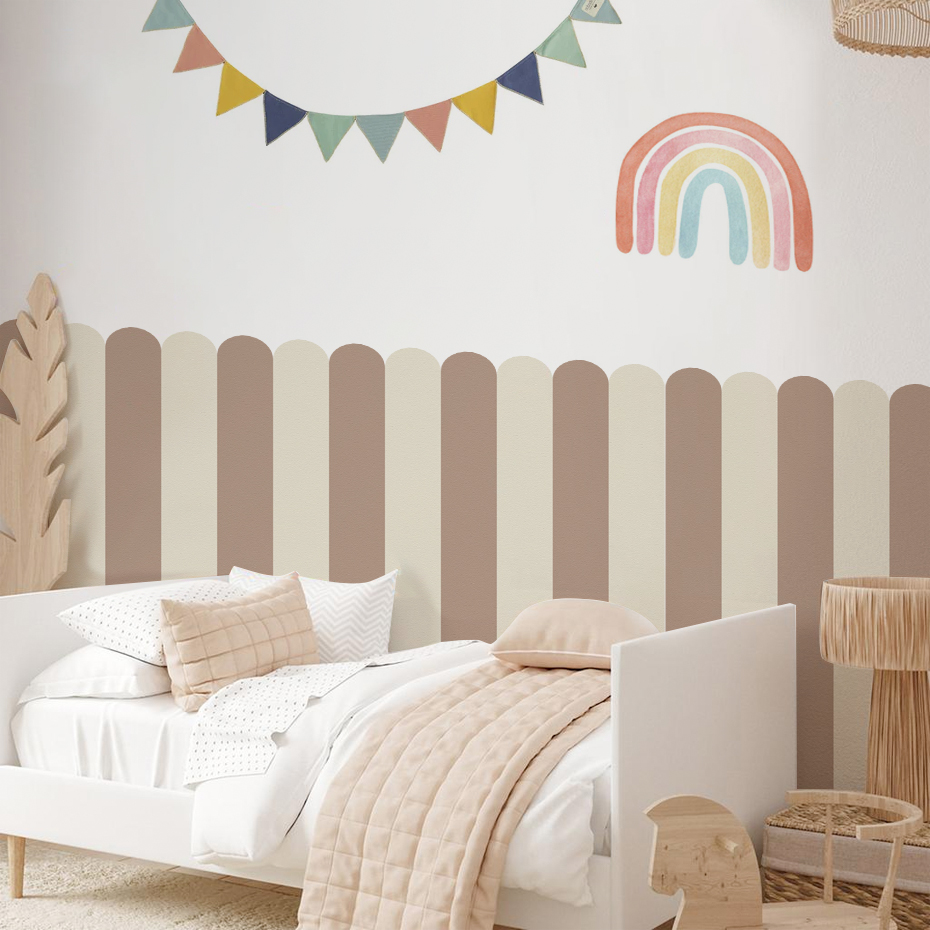 Interior Design Home Decor - Wielokolorowa pionowa tapeta w paski Łuk