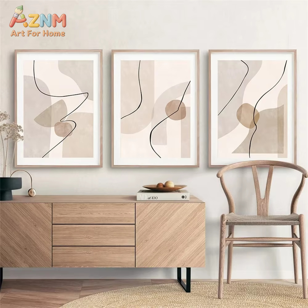 Abstrakcyjne Beżowe Geometrycz – Interior Design Home Decor recenzja i cena