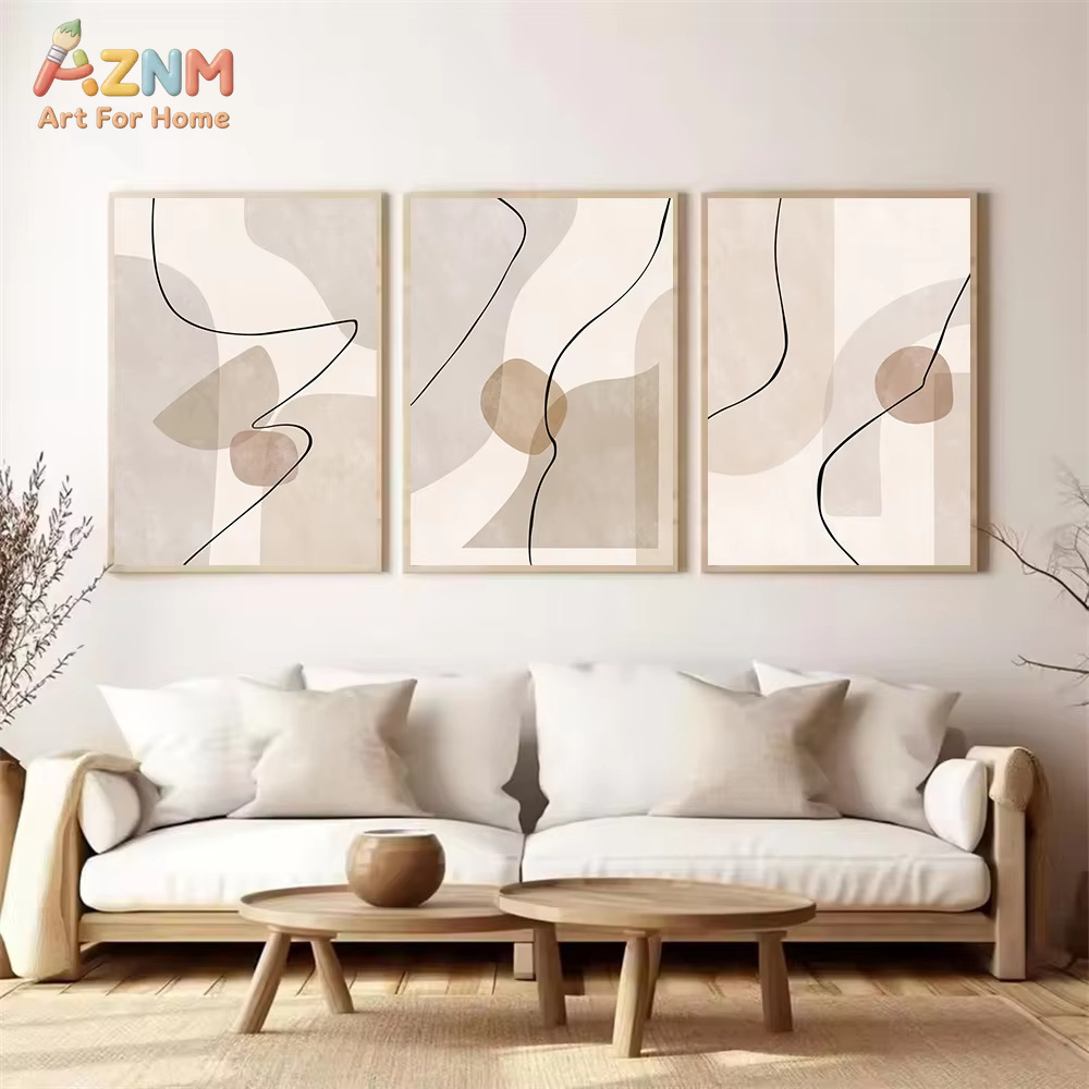 Abstrakcyjne Beżowe Geometrycz – Interior Design Home Decor recenzja i cena