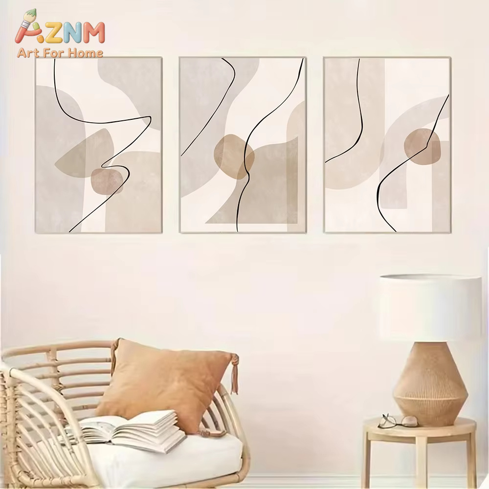 Abstrakcyjne Beżowe Geometrycz – Interior Design Home Decor recenzja i cena
