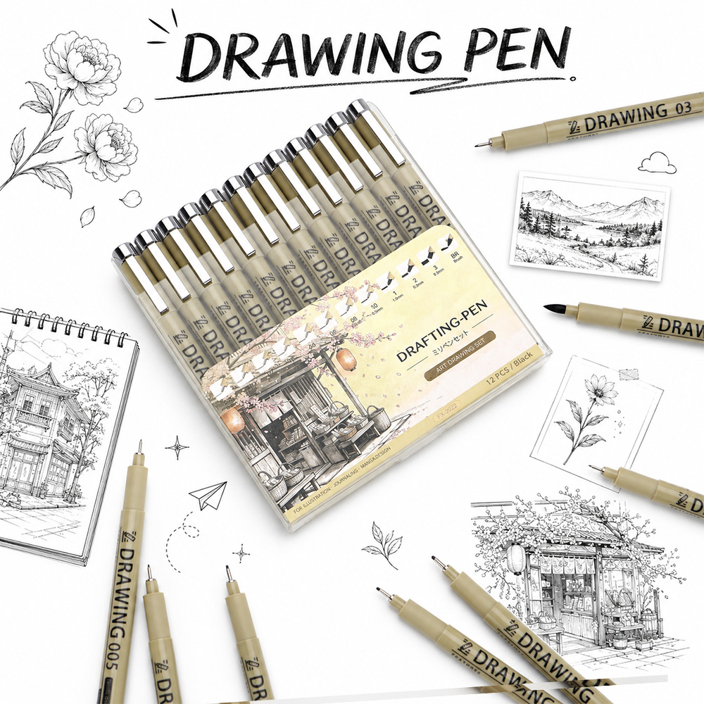 Zestaw 12 cienkopisów do precy – Interior Design Sketch recenzja i cena